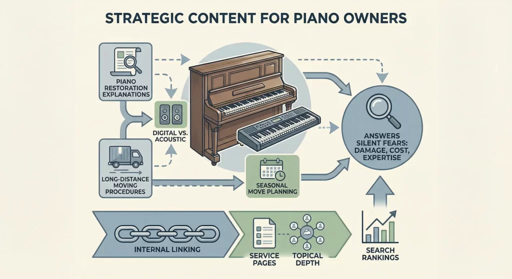 strategic content for piano movers
